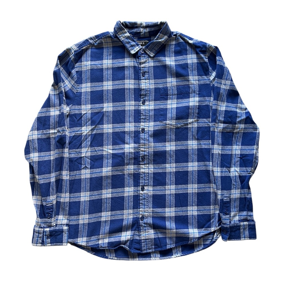 Forever 21 Men’s Plaid Long-Sleeve Flannel Shirt
